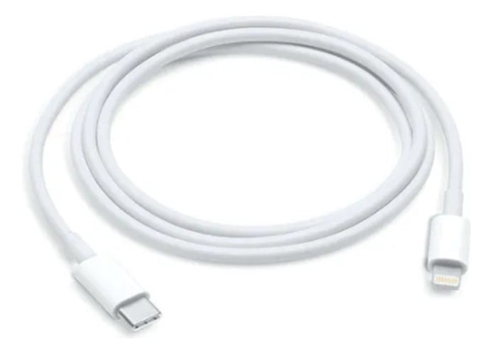 Cargador Carga Rápida 20w Para iPhone Tipo C A Lightning Blanco