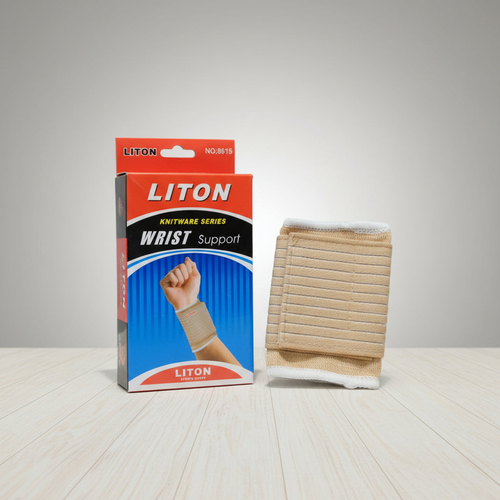 Par Venda Muñequera Elastica Ajustable Con Velcro Muñeca