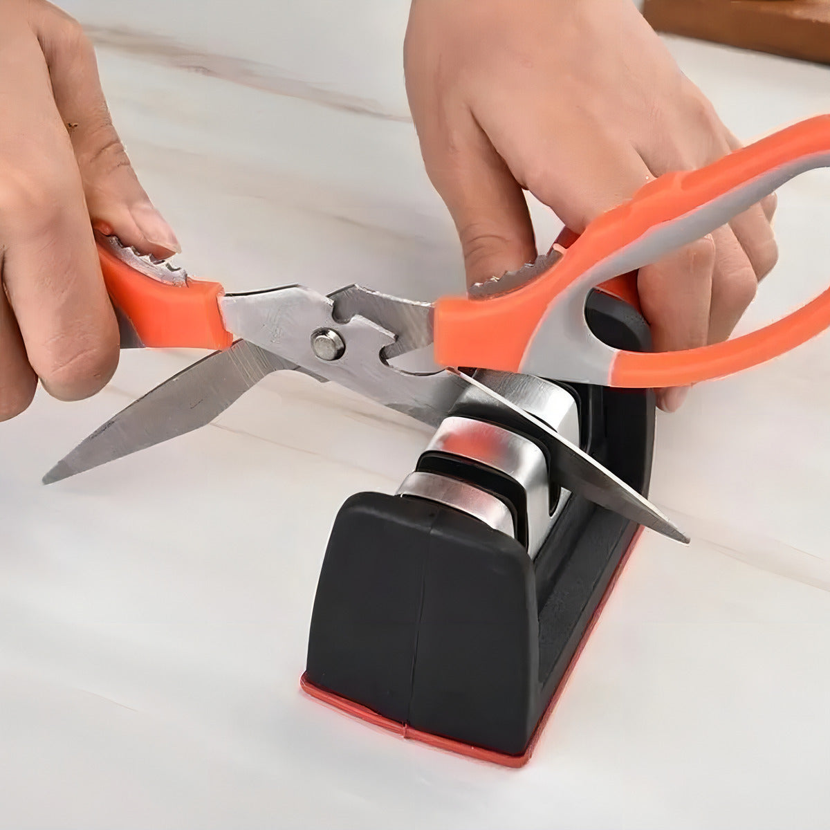 Afilador De Cuchillos Y Tijeras Amolador Portatil Manual