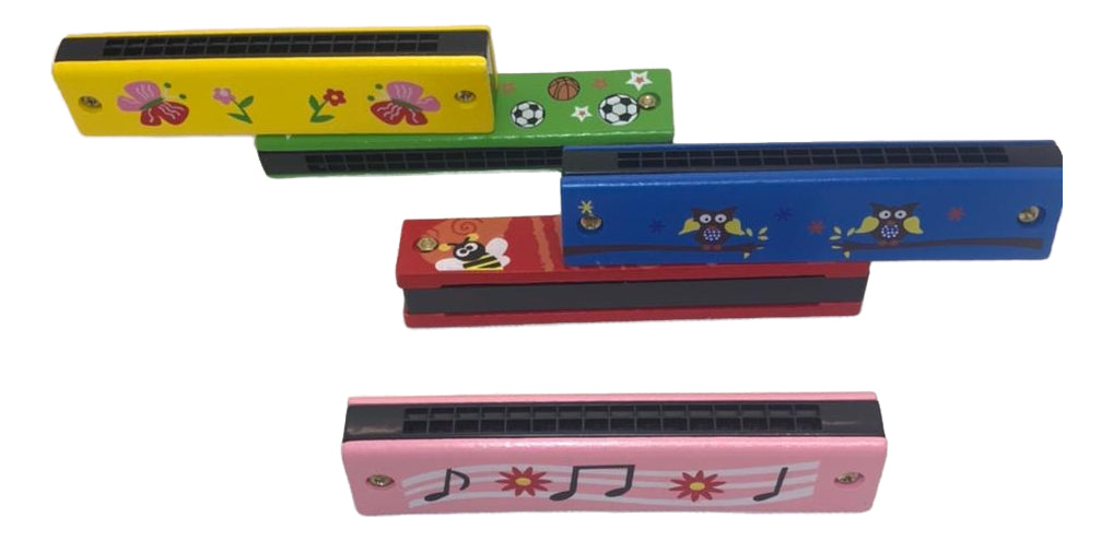 Armónica Infantil De Madera Juguete Para Niños