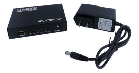 Splitter Hdmi 1x4 Activo 4 Salidas Tv Led Lcd 1080p Hd