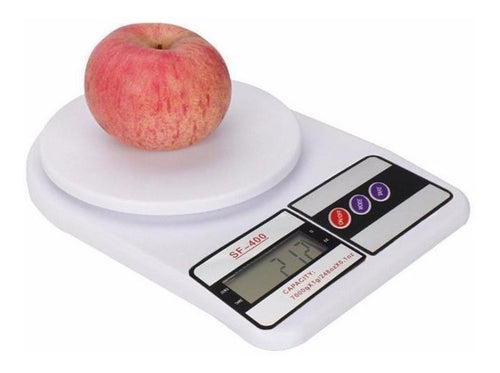 Balanza Digital De Cocina Sq Sf-400 Capacidad 10kg Con Función Tara Blanco 10 Kg