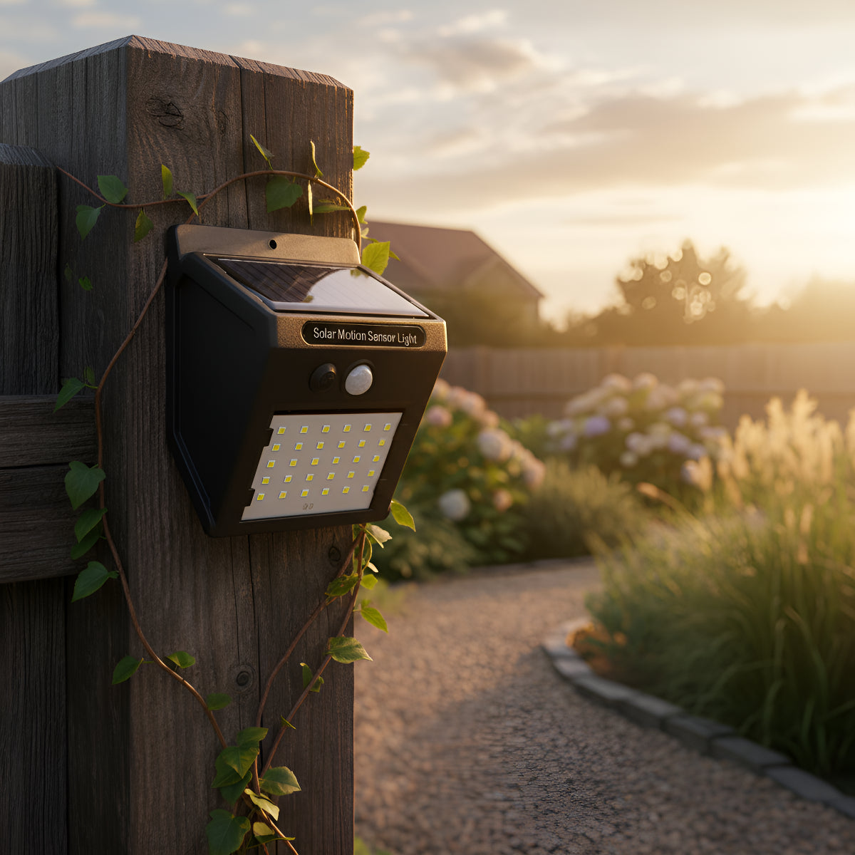 Luz Led Lámpara Foco Aplique Pared 30led Exterior Con Sensor