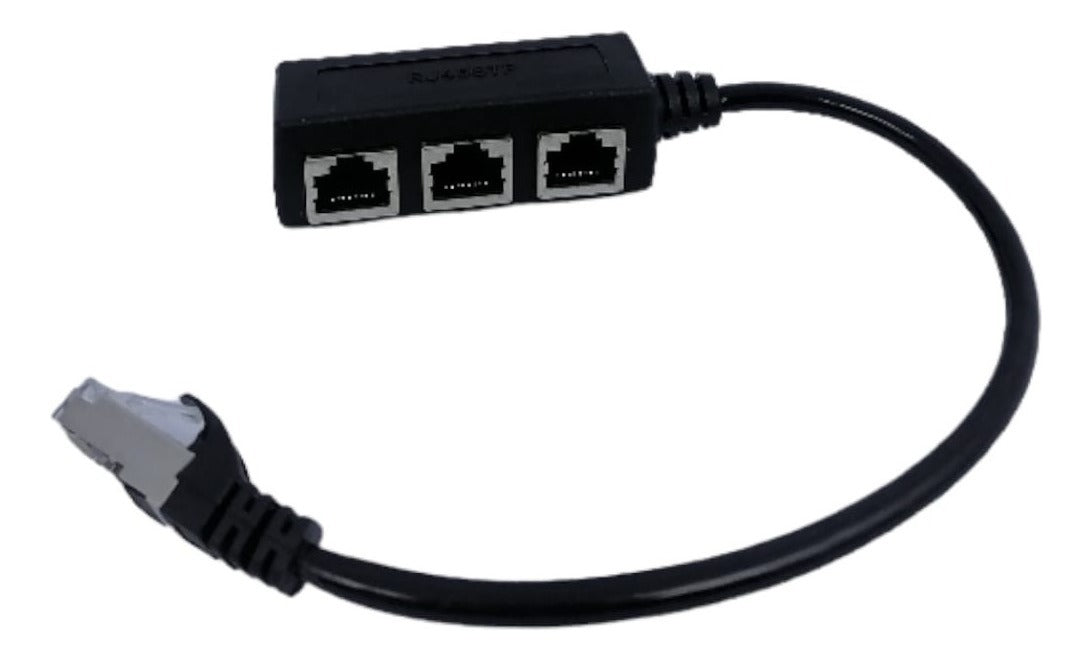 Rj45 1 A 3 Puertos Ethernet Lan Divisor De Red / Extensor