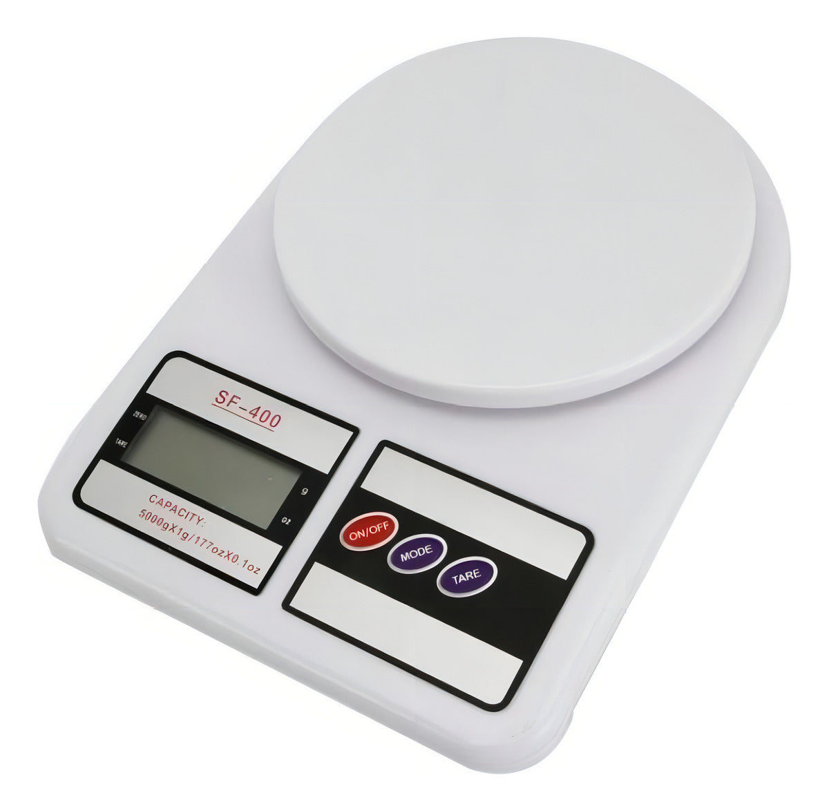 Balanza Digital De Cocina Sq Sf-400 Capacidad 10kg Con Función Tara Blanco 10 Kg