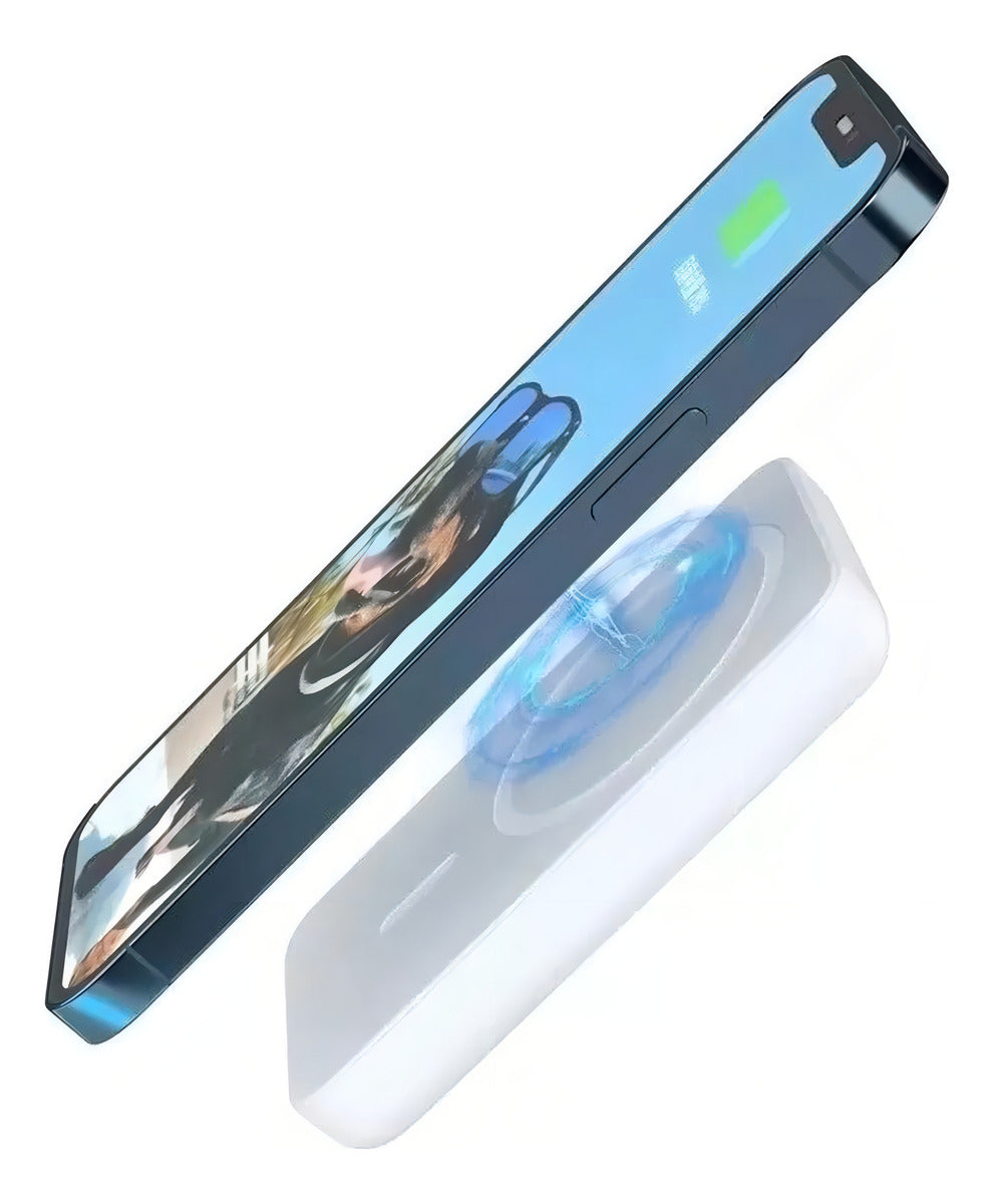 Cargador Magnetico Battery Pack Portatil Compatible Con iPhone Hysmart Hy0003 Blanco