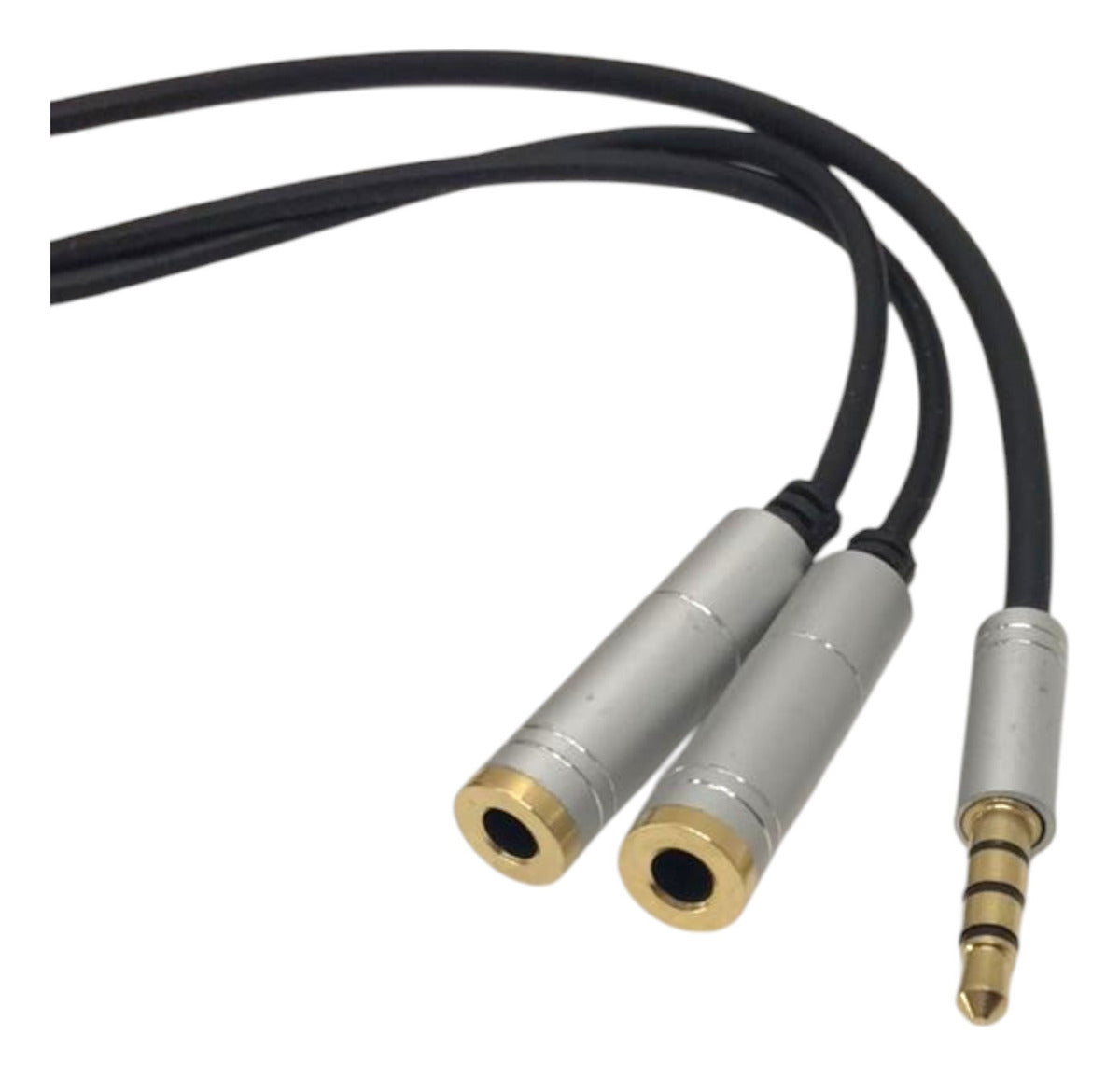 Cable Adaptador Audio Auxiliar 3.5mm Macho A 2 Hembra