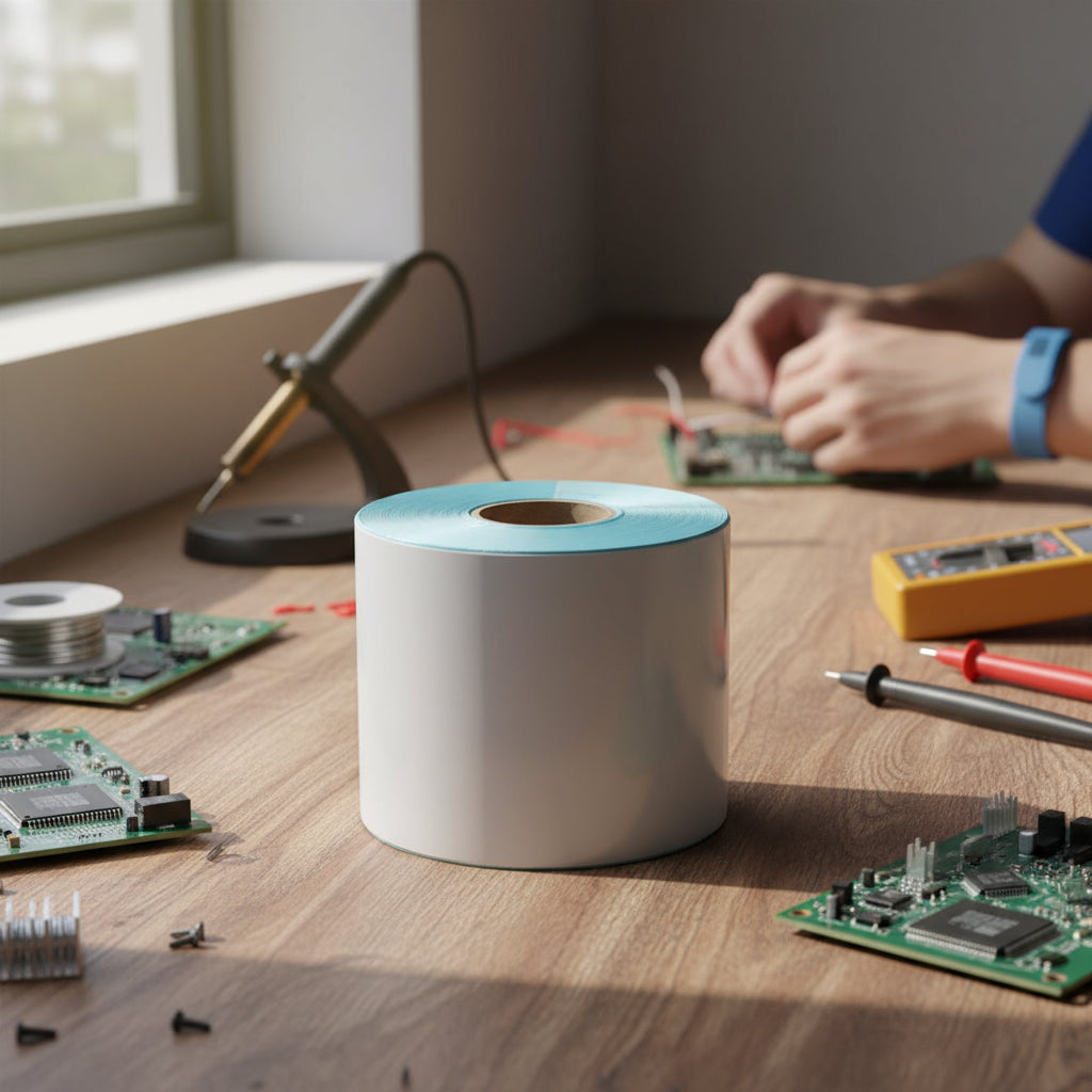 Cinta Rollo Adhesiva Térmica 100x150mm Blanca 500 Unidades