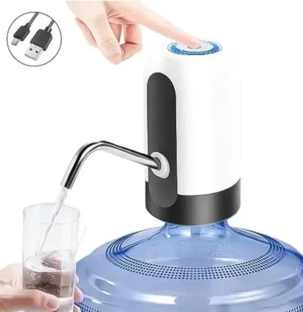 Bomba Dispensador Agua Eléctrica Acero Inox Botellón USB Recargable