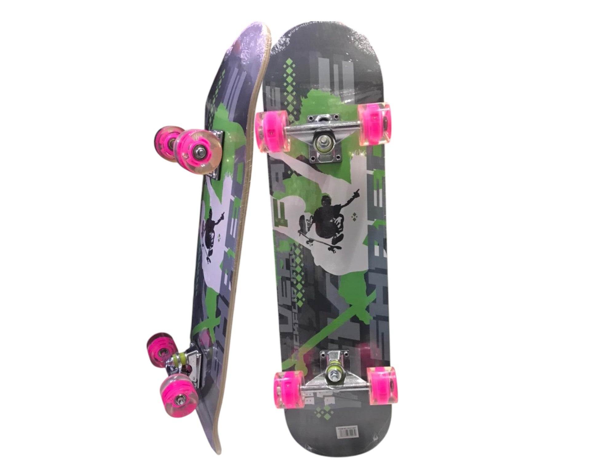 Tabla De Skate Completa 7 Capas Ruedas Luz Led