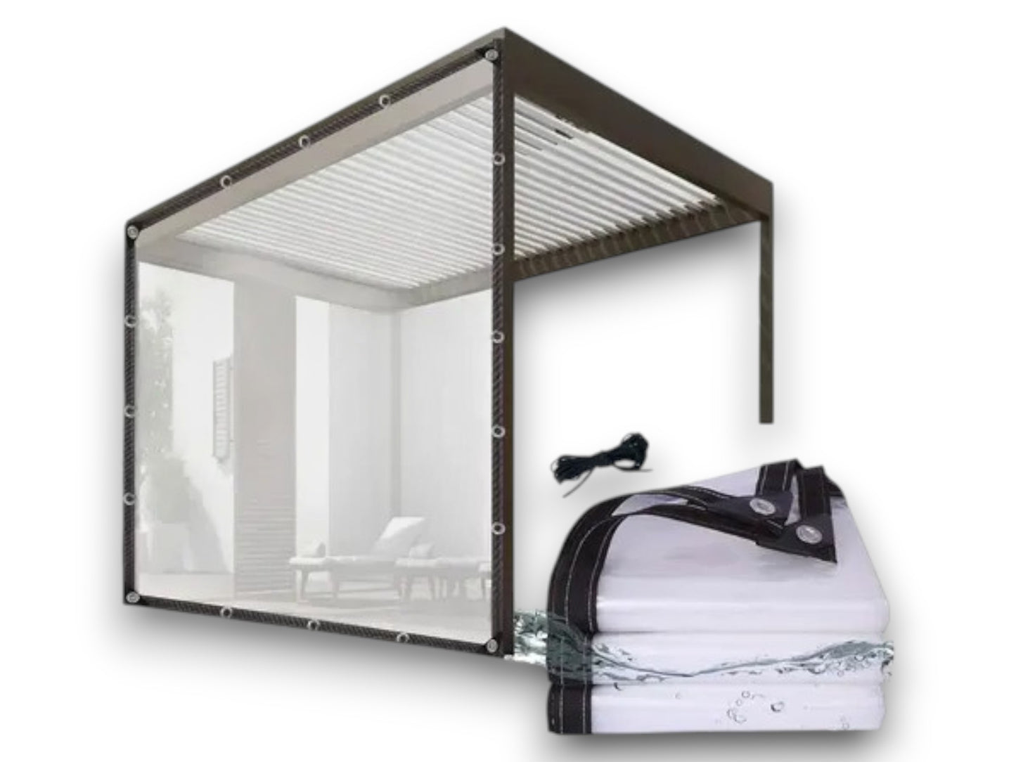 Lona Transparente Impermeable 3x3 mts