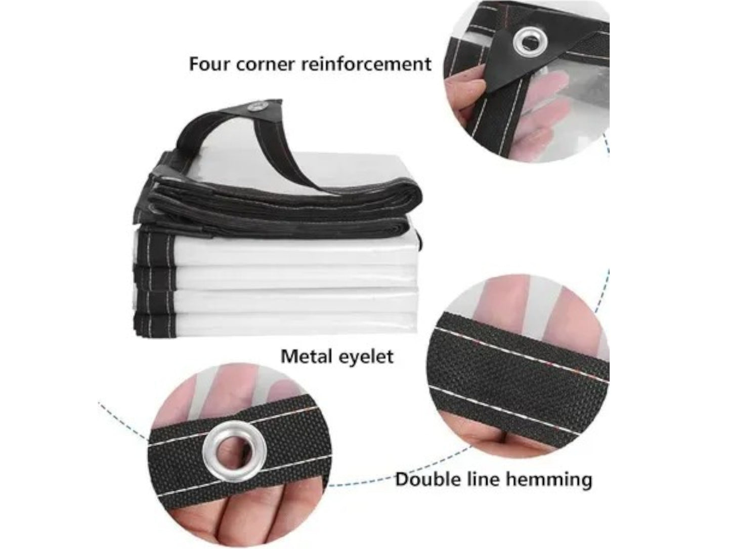 Lona Transparente Impermeable 3x3 mts