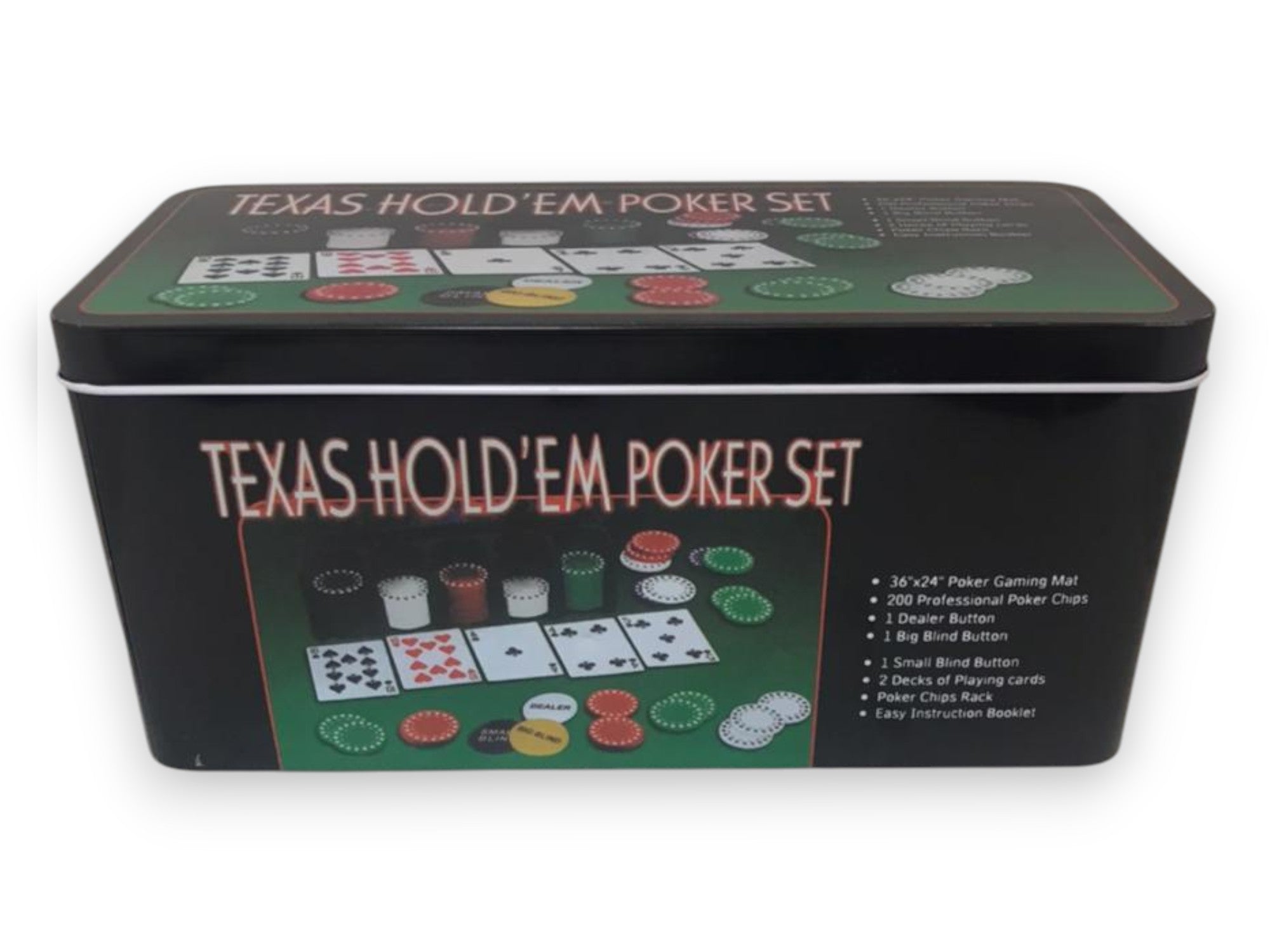 Set De Poker Texas Holdem 200 Fichas Profesional Set Caja