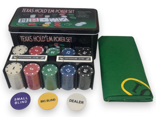 Set De Poker Texas Holdem 200 Fichas Profesional Set Caja