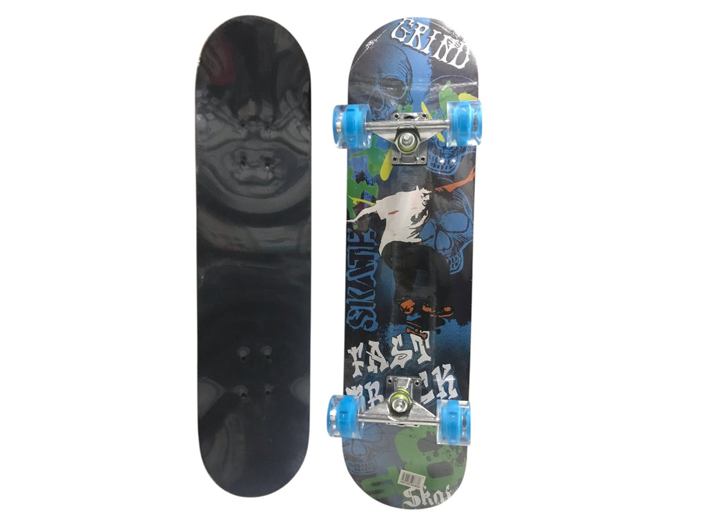Tabla De Skate Completa 7 Capas Ruedas Luz Led