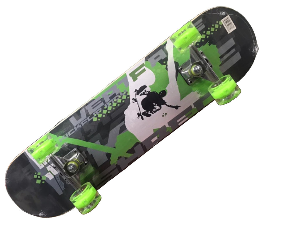 Tabla De Skate Completa 7 Capas Ruedas Luz Led
