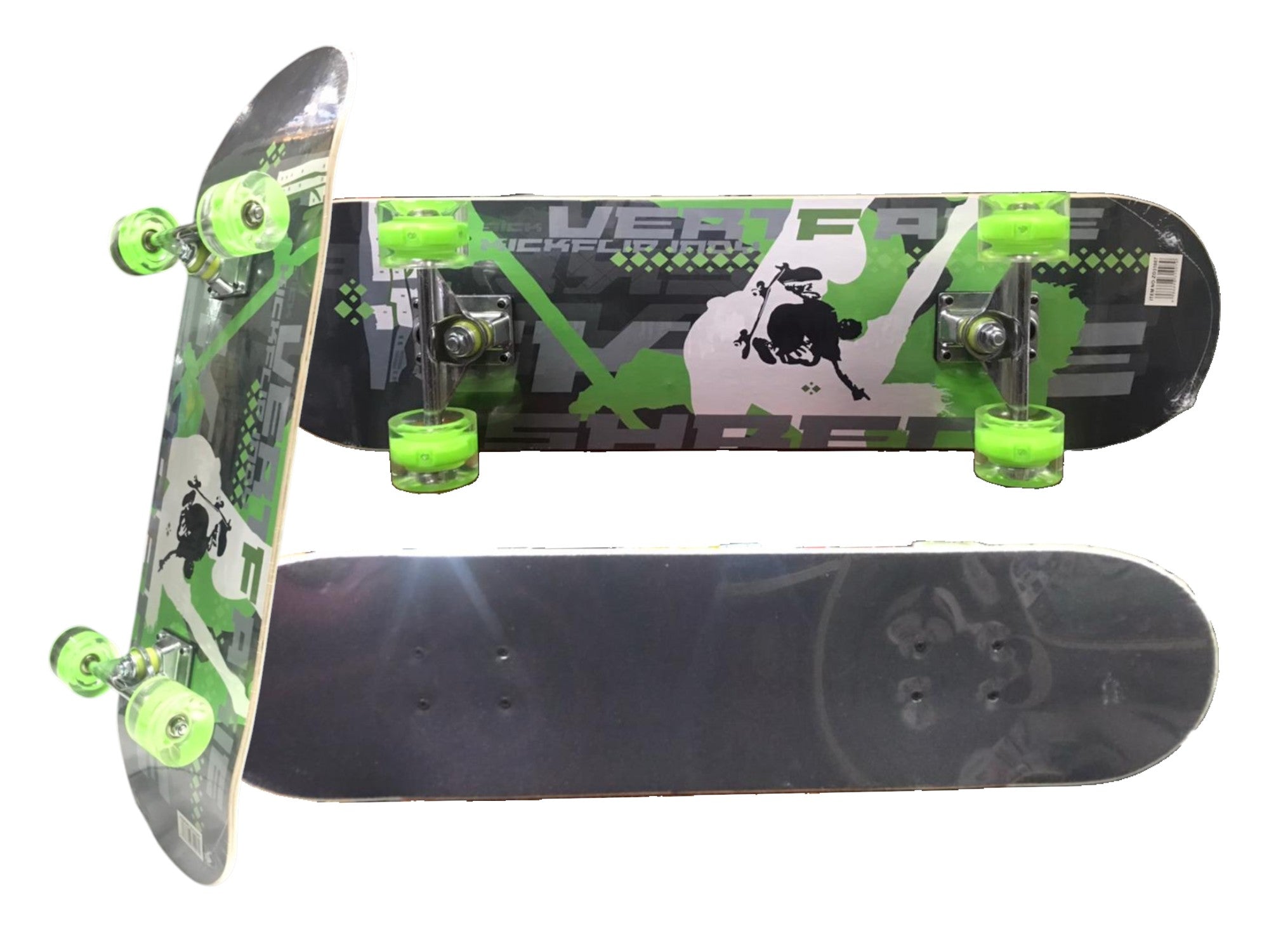 Tabla De Skate Completa 7 Capas Ruedas Luz Led
