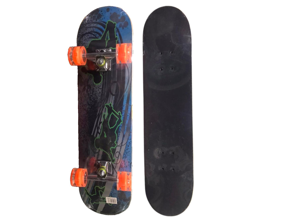 Tabla De Skate Completa 7 Capas Ruedas Luz Led