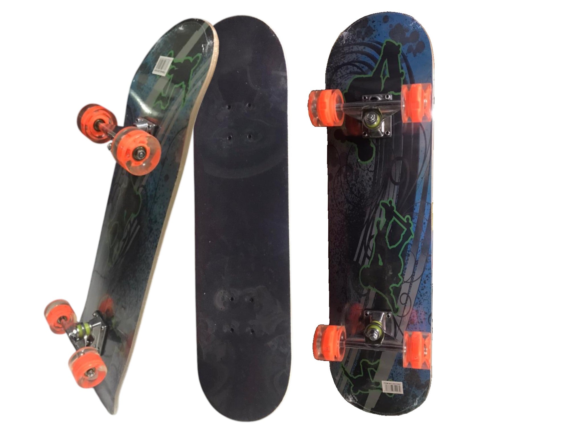 Tabla De Skate Completa 7 Capas Ruedas Luz Led