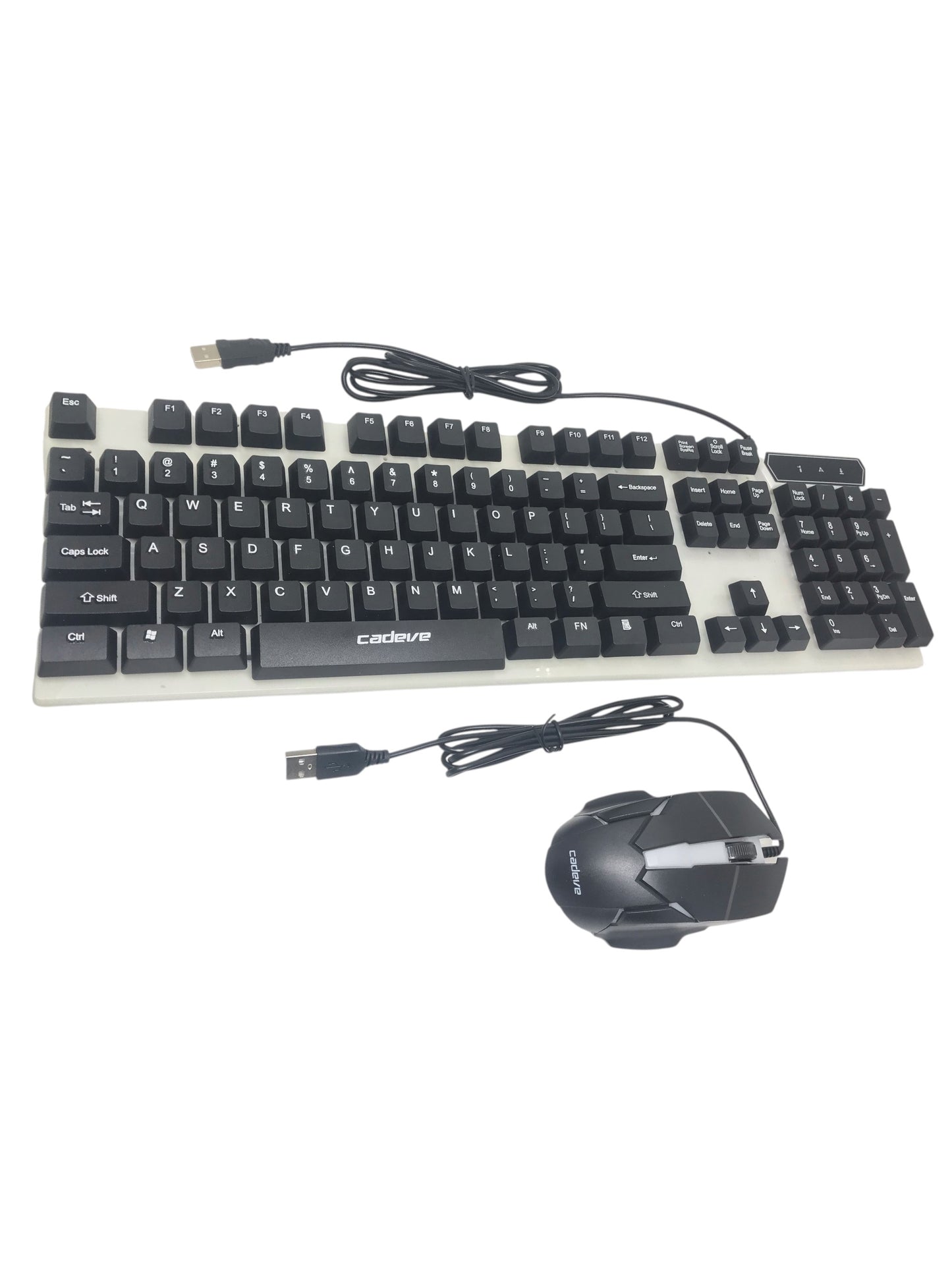 Teclado Mouse Luminoso Con Cable USB 9122