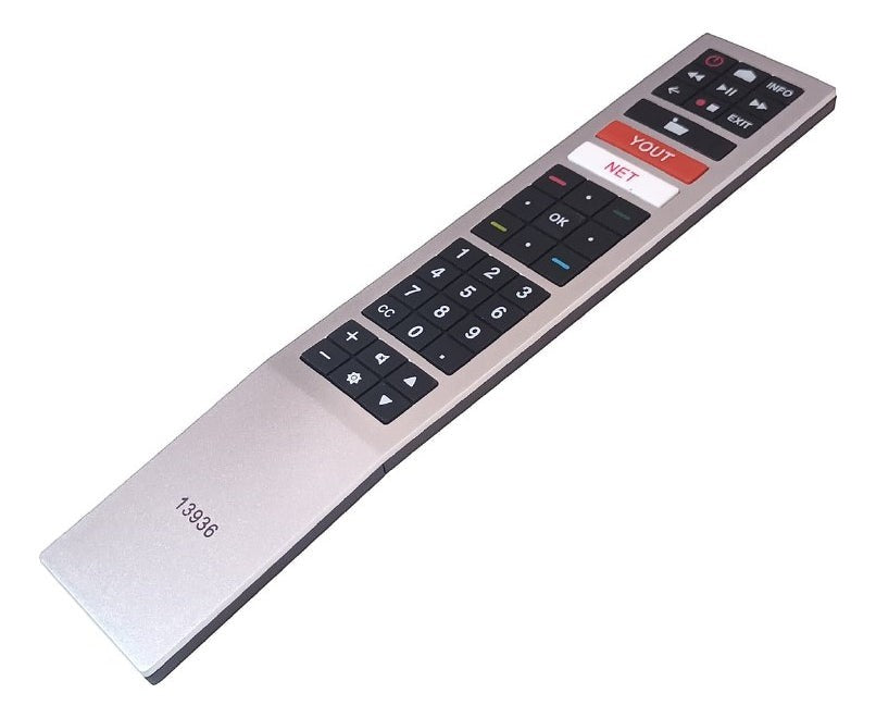 Mando a distancia universal ElectroSport 21 Spa de color plata con diseño ergonómico y botones multimedia dedicados